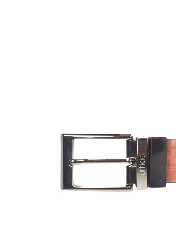 Ufficio Men's Genuine Leather Belt | Reversible Prong | Tan UFF2003B