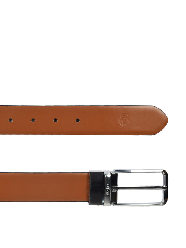 Ufficio Men's Genuine Leather Belt | Reversible Prong | Black UFF2005B