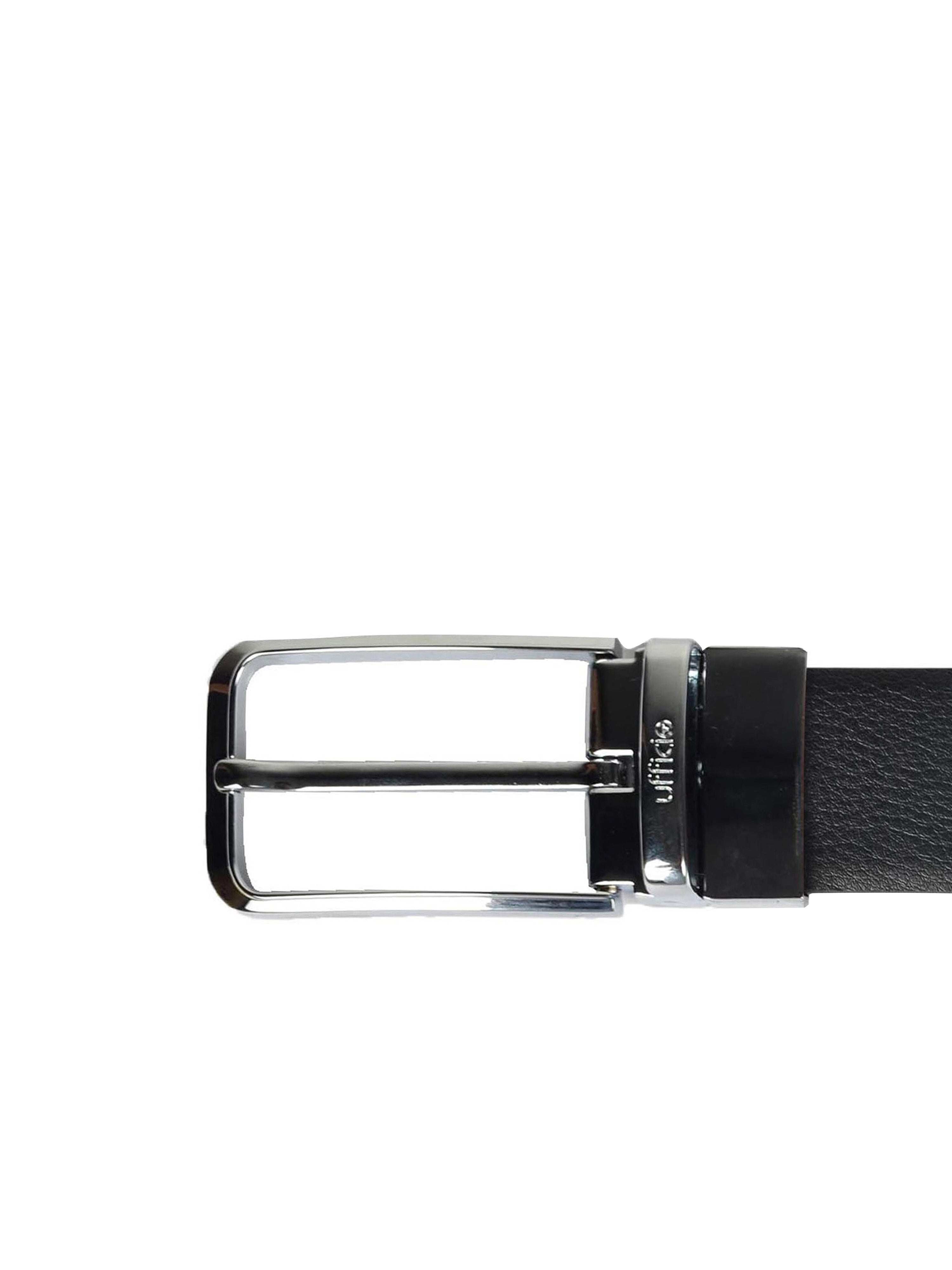 Ufficio Men's Genuine Leather Belt | Reversible Prong | Black UFF2005B