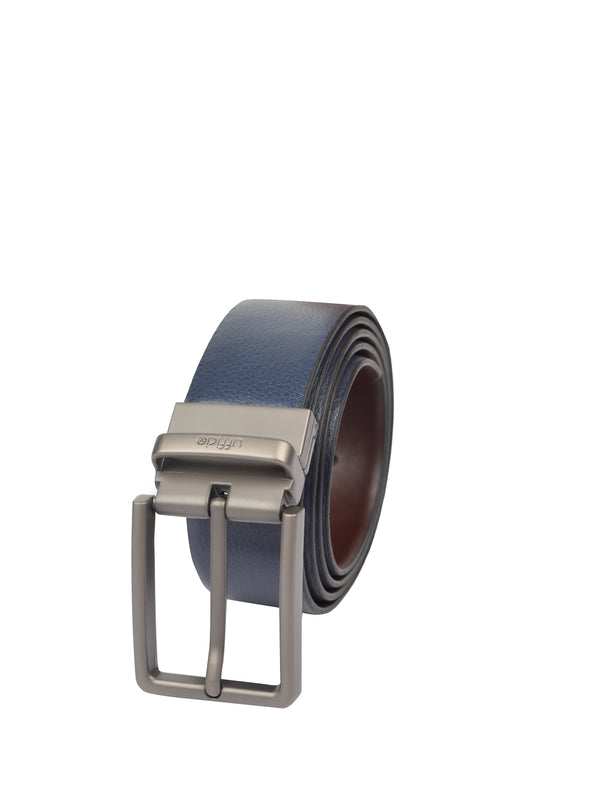 Ufficio Men's Genuine Leather Belt | Reversible Prong | Blue UFF2006B
