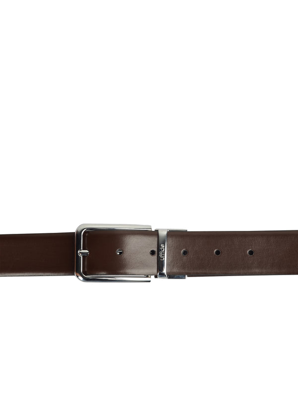 Ufficio Men's Genuine Leather Belt | Reversible Prong | Black UFF2007B