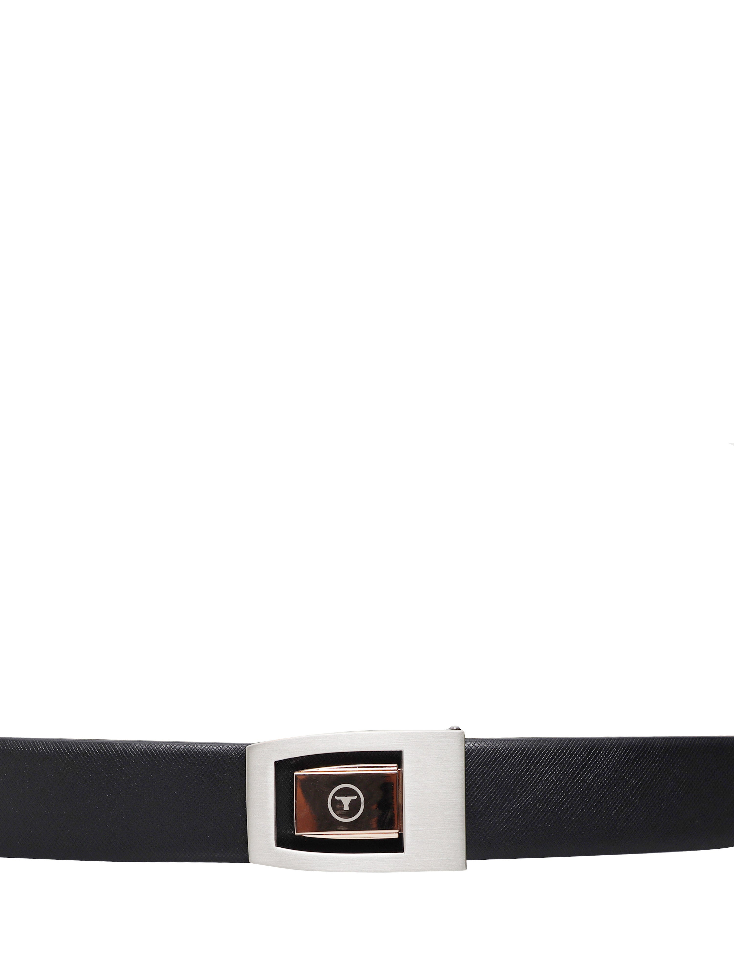 UFFICIO Premium Collections Men's Genuine Leather Belt | Reversible Flat | Black/Brown | UFF2109B