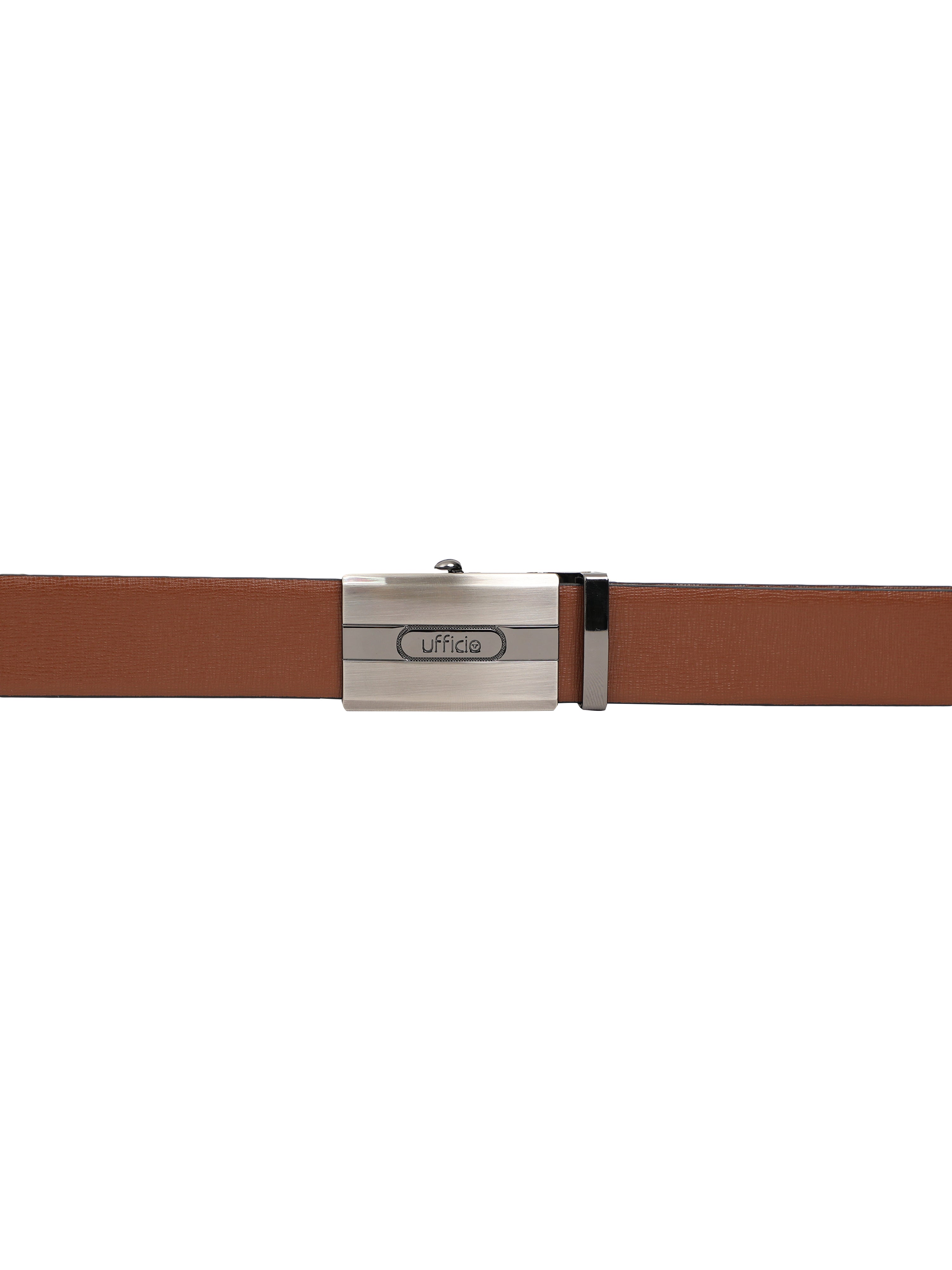Ufficio Men's Genuine Leather Belt | Reversible Auto Lock | Tan/Black | UFF2111B