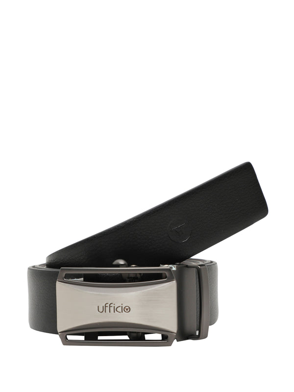 UFFICIO Premium Collections Men's Genuine Leather Belt | Reversible Auto Lock | Black/Brown | UFF2112B