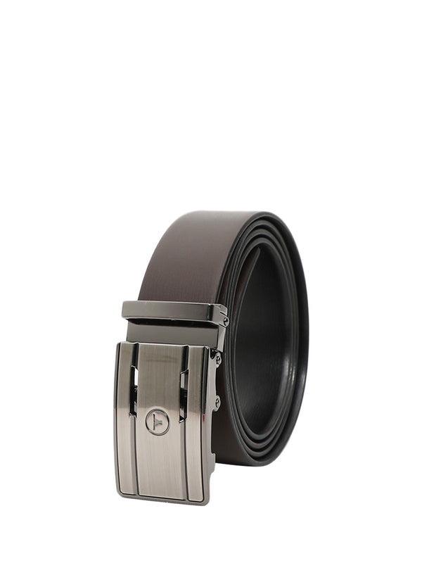 UFFICIO Premium Collections Men's Genuine Leather Belt | Reversible Auto Lock | Brown/Black | UFF2113B