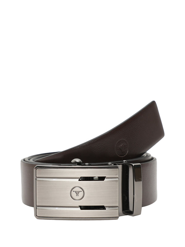 UFFICIO Premium Collections Men's Genuine Leather Belt | Reversible Auto Lock | Brown/Black | UFF2113B