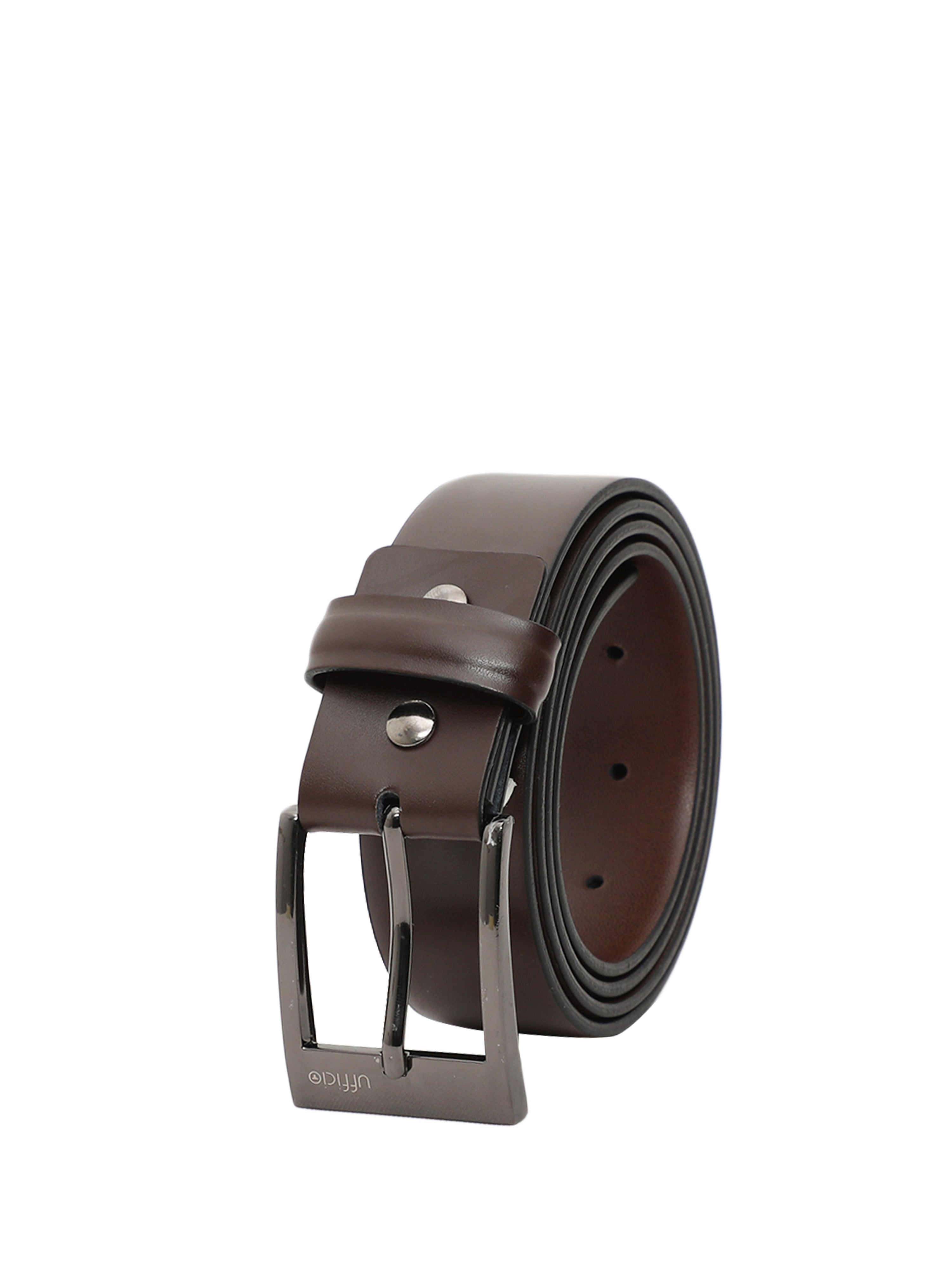 UFFICIO Premium Collections Men's Genuine Leather Belt | Plain Chino | Brown | UFF2119B
