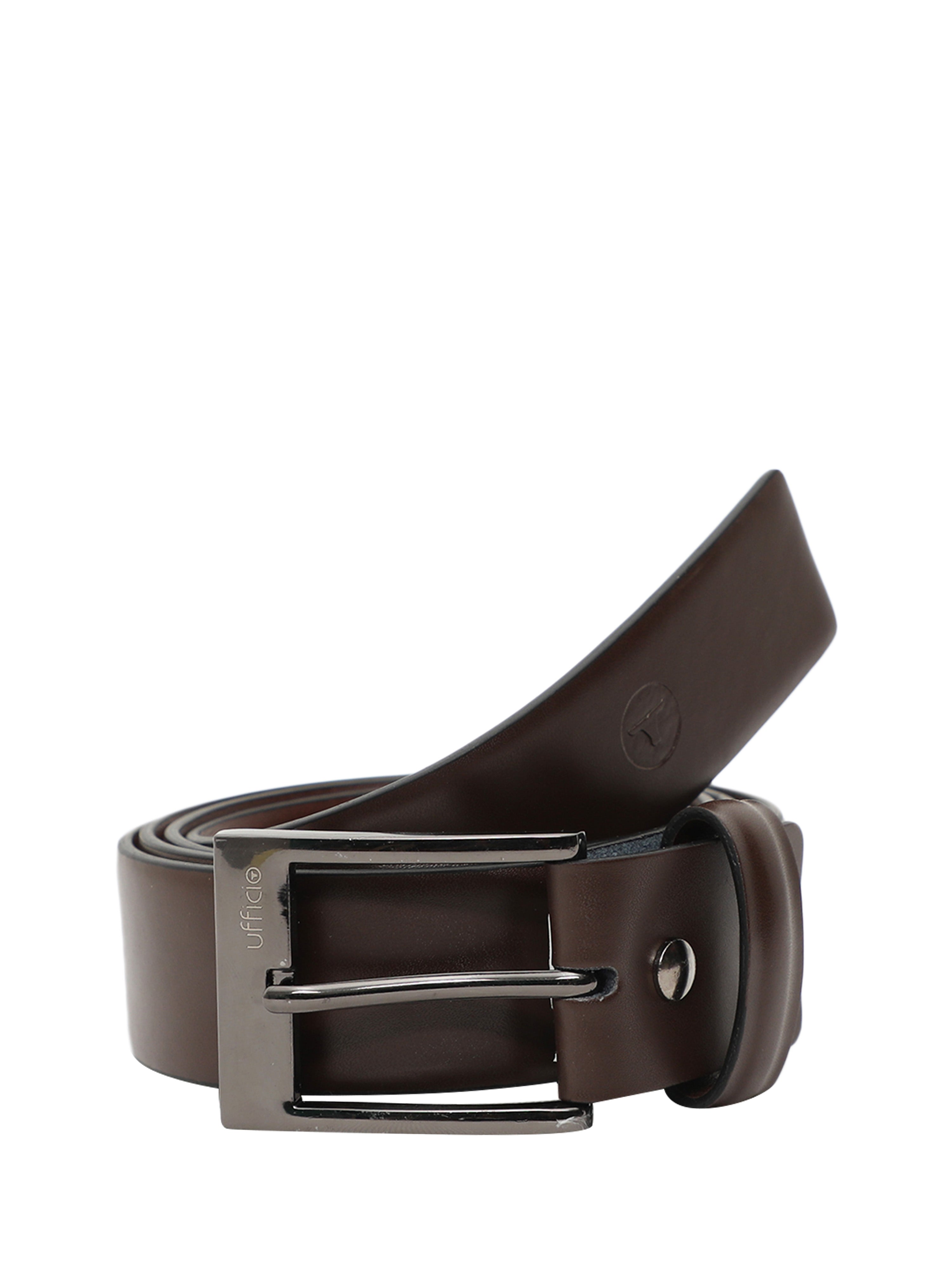 UFFICIO Premium Collections Men's Genuine Leather Belt | Plain Chino | Brown | UFF2119B