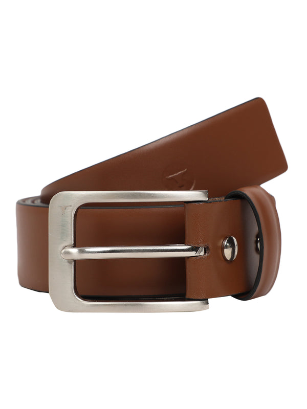 UFFICIO Men's Genuine Leather Belt | Padded Chinos | Tan | UFF2120B